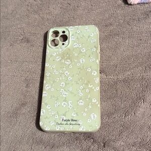 Purple Rose Green Floral Phone Case